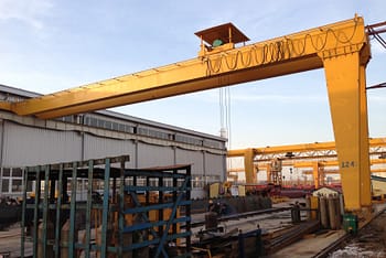 Double girder semi gantry crane